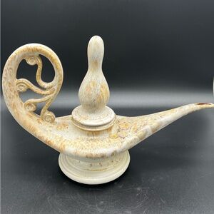 Bill & Vive Mohl Studio handcrafted pottery oil lamp with wick
